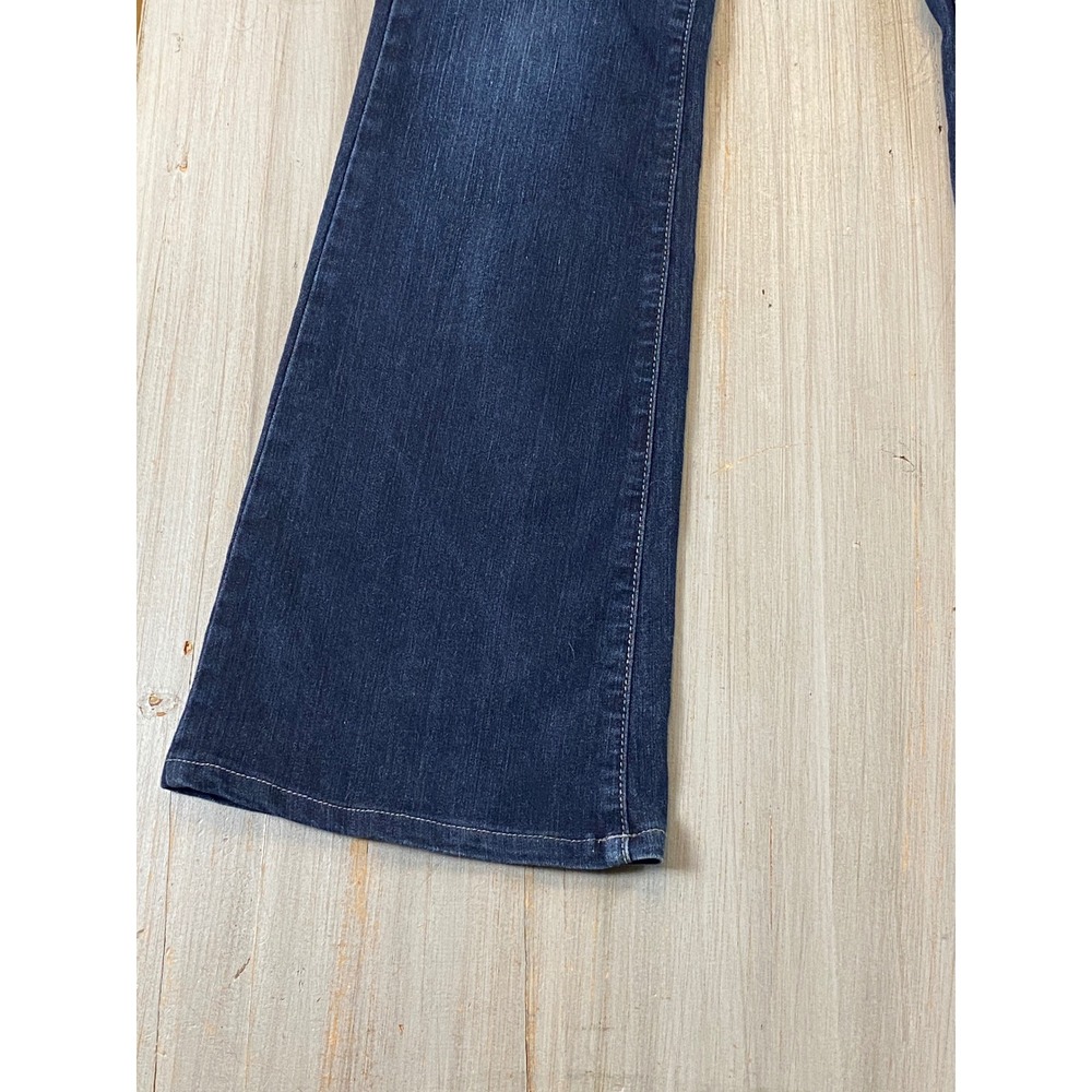 Paige Holly Petite Flare Jeans Dark Wash Blue Denim Size 26 Made in USA - Picture 15 of 16
